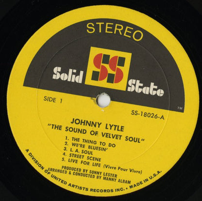 Johnny Lytle / ジョニー・ライトル / The Sound Of Velvet Soul (SS18026)