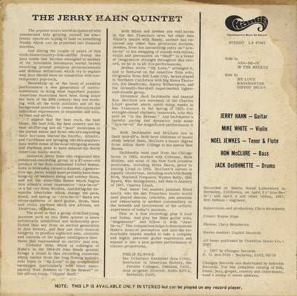 The Jerry Hahn Quintet / ジェリー・ハーン・クインテット / Ara-Be-In (LP #7001)