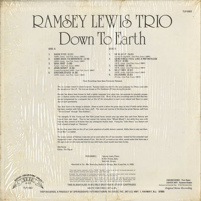 Ramsey Lewis / ラムゼイ・ルイス / Down To Earth (TLP-5563)