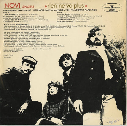 Novi Singers / ノヴィ・シンガーズ / Rien Ne Va Plus (SXL 1009)