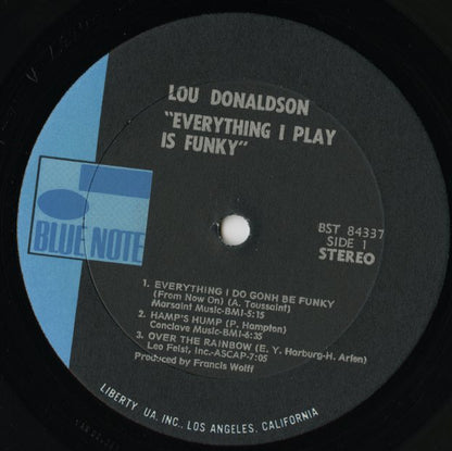 Lou Donaldson / ルー・ドナルドソン / Everything I Play Is Funky (BST 84337)