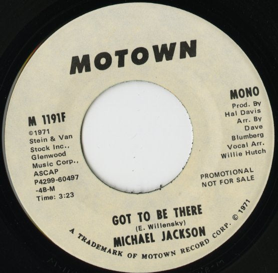 Michael Jackson / マイケル・ジャクソン / Got To Be There -7 ( M 1191F )