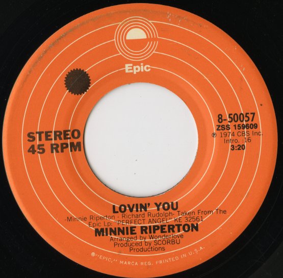 Minnie Riperton / ミニー・リパートン / Lovin' You / Edge Of A Dream -7 ( 8-50057 )