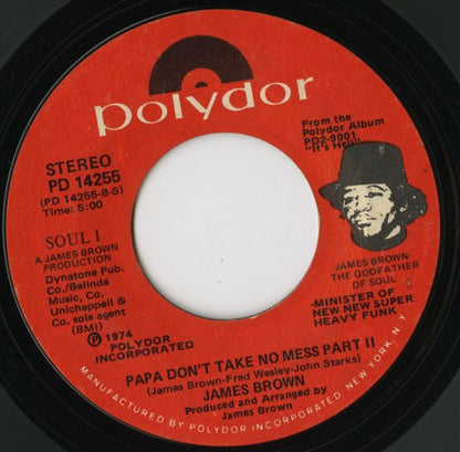 James Brown / ジェイムス・ブラウン / Papa Don't Take No Mess (part1&2) -7 ( PD 14255 )