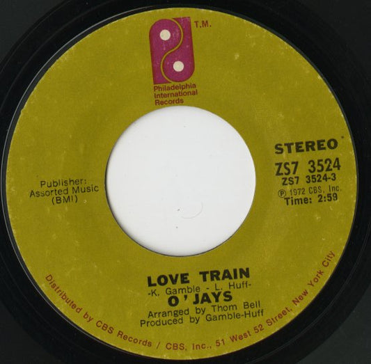 The O'Jays / オージェイズ / Love Train / Who Am I -7 ( ZS7 3524 )