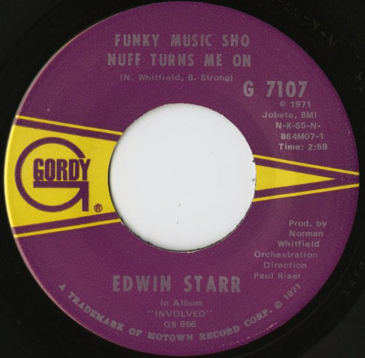 Edwin Starr / エドウィン・スター / Funky Music Sho Nuff Turns Me On / Cloud Nine - 7 ( G 7107 )