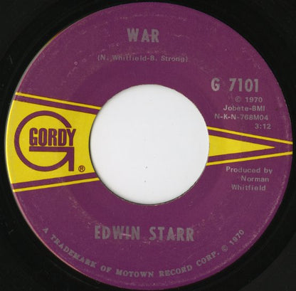 Edwin Starr / エドウィン・スター / War / He Who Picks A Rose -7 ( G 7101 )