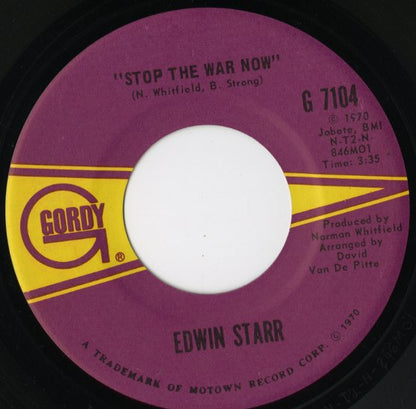 Edwin Starr / エドウィン・スター / Stop The War Now / Gonna Keep On Tryin' Till I Win Your Love -7 ( G 7104 )