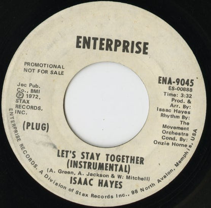 Isaac Hayes / アイザック・ヘイズ / Let's Stay Together (PROMO) -7 ( ENA9045 )