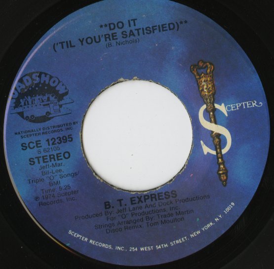 B.T. Express / B.T. エクスプレス / Do It ('Til You're Satisfied) -7 ( SCE12395 )