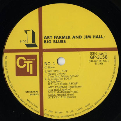 Art Farmer / Jim Hall / アート・ファーマー ジム・ホール / Big Blues (GP-3158)