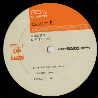 Curtis Fuller / カーティス・フラー / Blues-Ette (SOPL 50-SY)