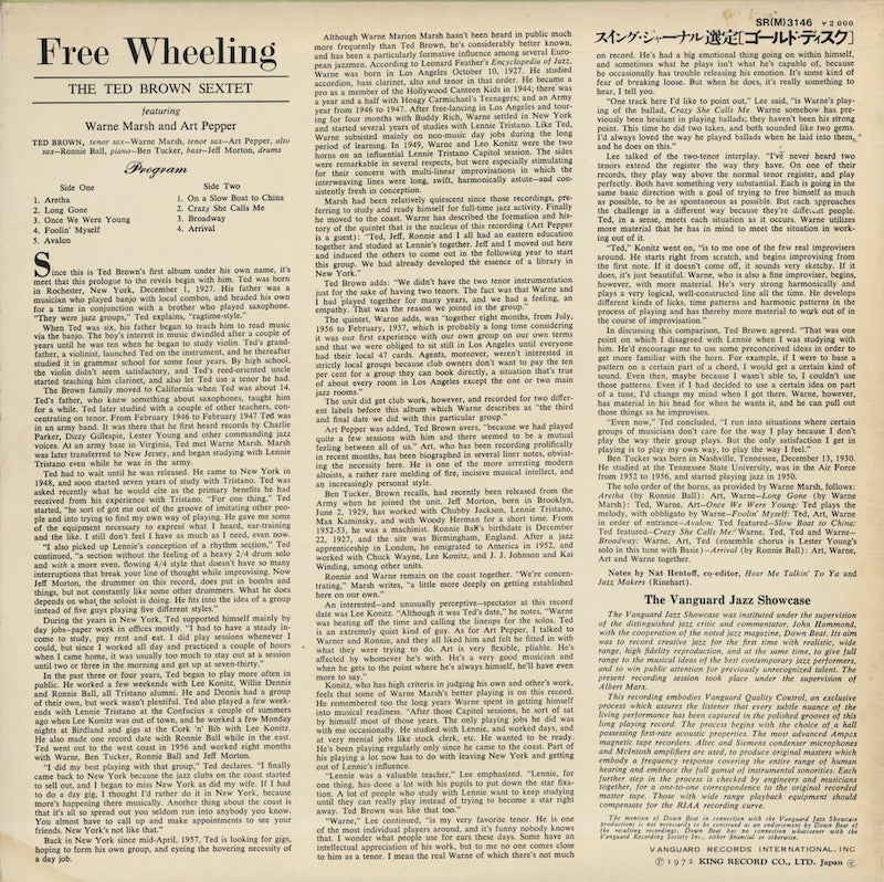 Ted Brown / テッド・ブラウン / Free Wheeling (SR(M)3146)