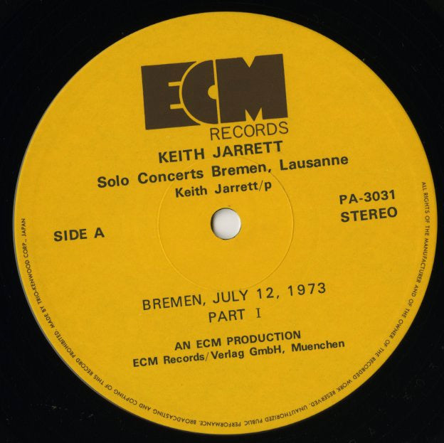 Keith Jarrett / キース・ジャレット / Solo Concerts: Bremen / Lausanne (PA-3031~ –  VOXMUSIC WEBSHOP