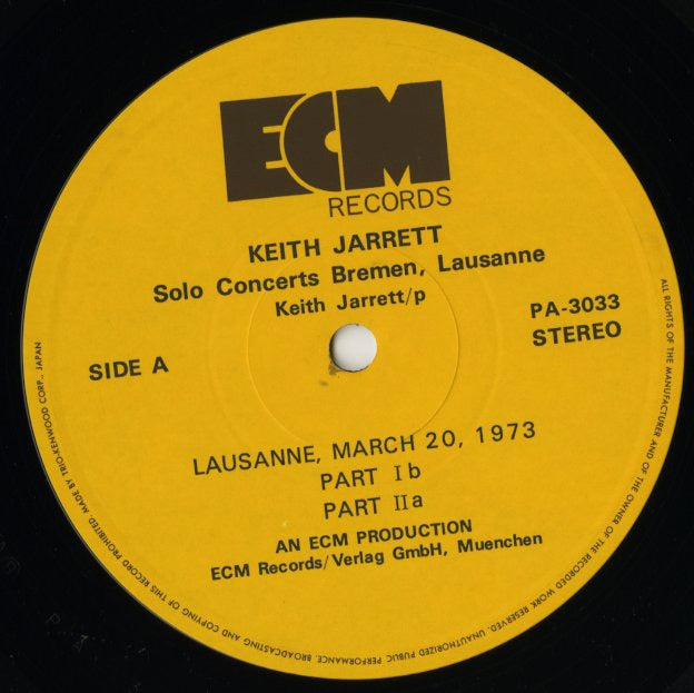 Keith Jarrett / キース・ジャレット / Solo Concerts: Bremen