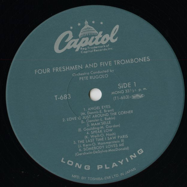 The 4 Freshmen & 5 Trombones PROMO RARE JAZZ factory Vinyl Capitol Record LP 33 RPM 12