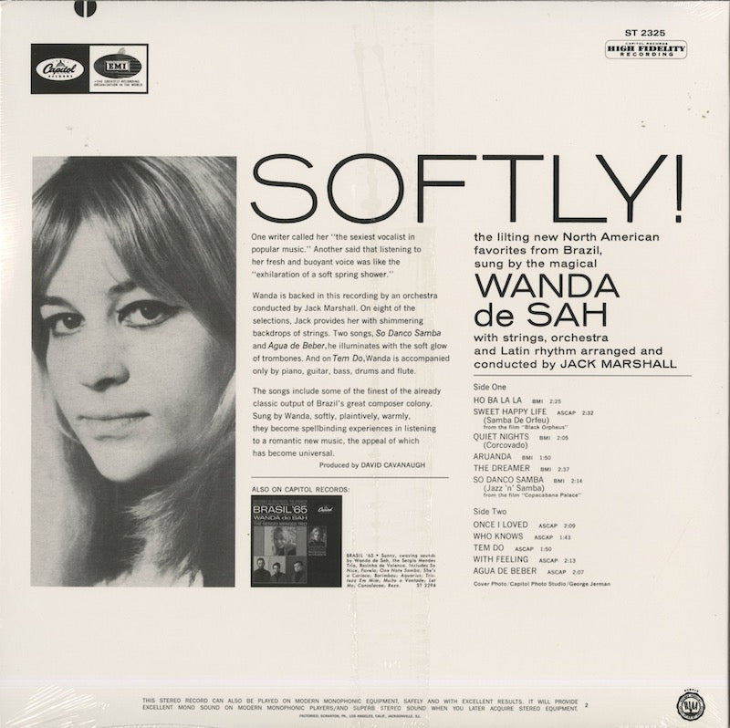 Wanda de Sah / ワンダ・ヂ・サー / Softly (180g)