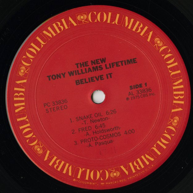 The New Tony Williams Lifetime / ニュー・トニー・ウィリアムス・ライフタイム / Believe It (PC 33836)