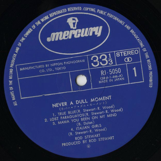 Rod Stewart / ロッド・スチュワート / Never A Dull Moment (RJ-5050)