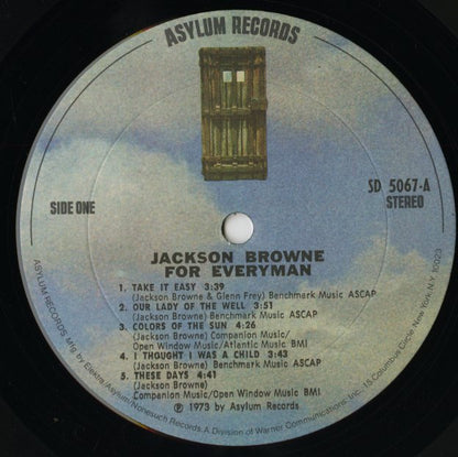 Jackson Browne / ジャクソン・ブラウン / For Everyman (SD 5067)