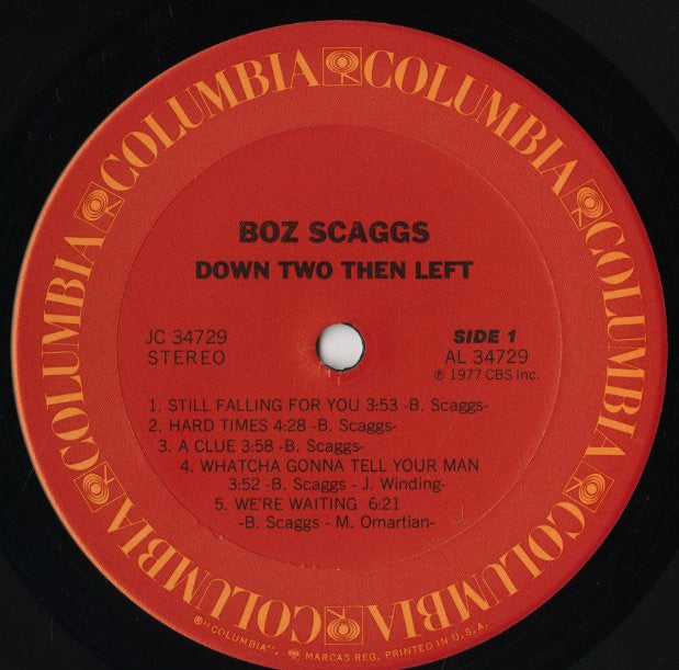 Boz Scaggs / ボズ・スキャッグス / Down Two Then Left (JC 34729