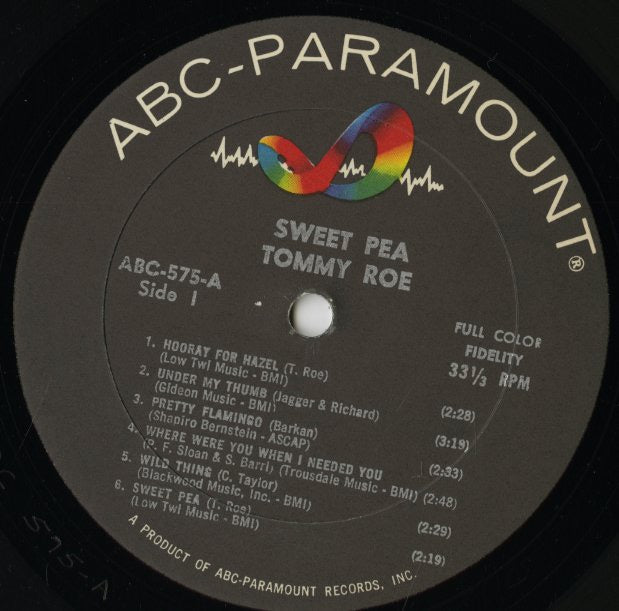 Tommy Roe / トミー・ロー / Sweet Pea (ABC 575)