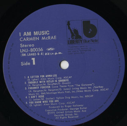 Caemen McRae / カーメン・マクレー / I Am Music (LNJ-80056)