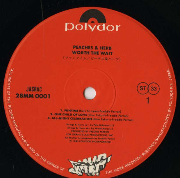 Peaches & Herb /ピーチズ&ハーブ / Worth The Wait (28MM 0001