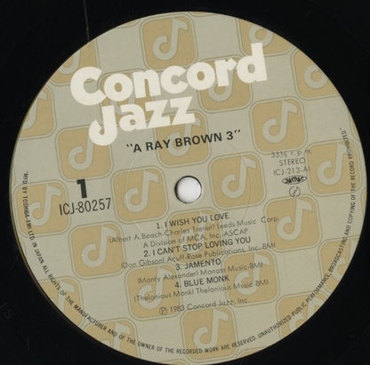 Ray Brown / レイ・ブラウン / 3 (ICJ - 80257)