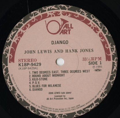 John Lewis And Hank Jones / ジョン・ルイス ハンク・ジョーンズ / Django (K18P-9429)