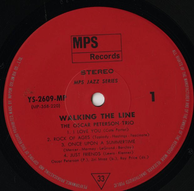 Oscar Peterson / オスカー・ピーターソン / Walking The Line (YS-2609-MP)