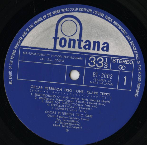 Oscar Peterson / オスカー・ピーターソン / Oscar Peterson Trio + One, Clark Terry (BT-2002)