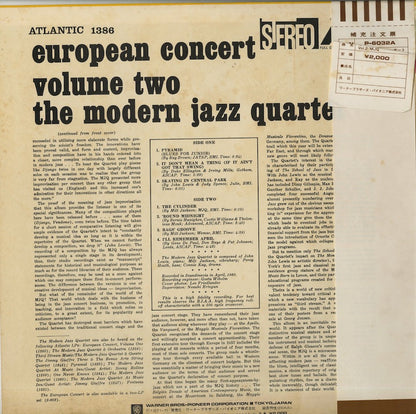 The Modern Jazz Quartet / モダン・ジャズ・カルテット / European Concert: Volume Two (P-6032A)
