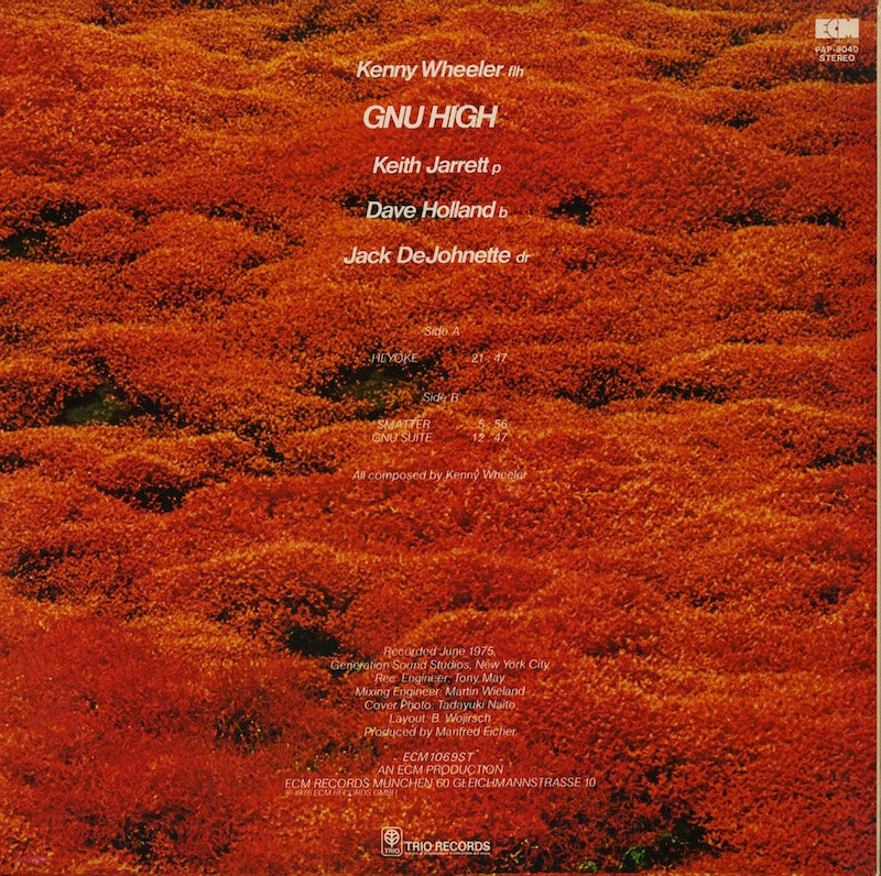 Kenny Wheeler / ケニー・ホイーラー / Gnu High (PAP-9040)
