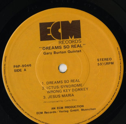 Gary Burton / ゲイリー・バートン / Dreams So Real - Music Of Carla Bley (PAP-9046)