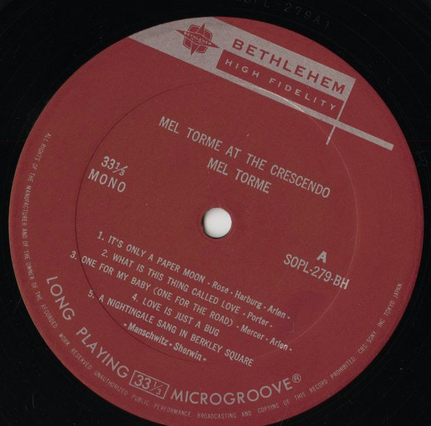 Mel Torme / メル・トーメ / At The Crescendo (COJY-9120) – VOXMUSIC