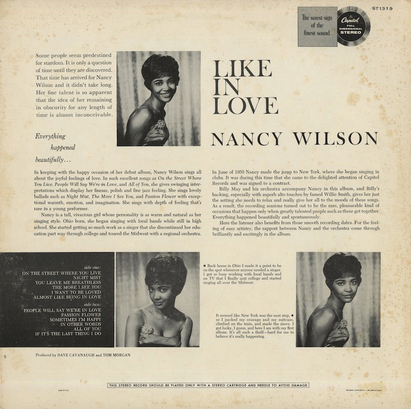 Nancy Wilson / ナンシー・ウィルソン / Like In Love (ST-1319 