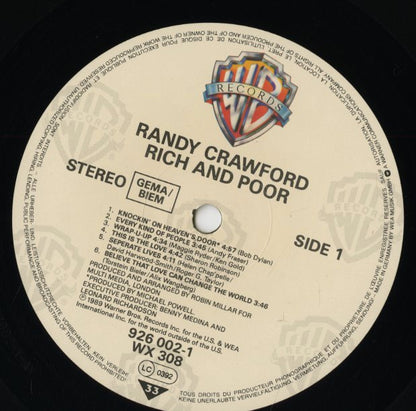 Randy Crawford / ランディ・クラウフォード / Rich And Poor (926 002-1)