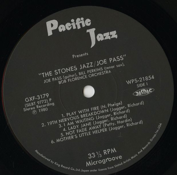 Joe Pass / ジョー・パス / The Stones Jazz (GXF 3179)