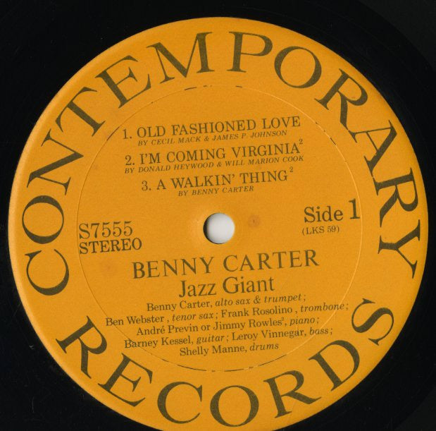 Benny Carter / ベニー・カーター / Jazz Giant (S7555)