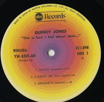 Quincy Jones / クインシー・ジョーンズ / This Is How I Feel About Jazz (YW-8501-AB)
