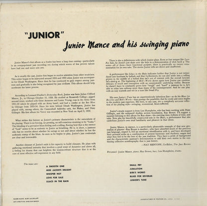 Junior Mance / ジュニア・マンス / Junior (MV 2059)
