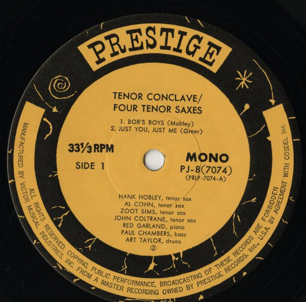 Hank Mobley, Al Cohn, John Coltrane, Zoot Sims / Tenor Conclave (PJ-8)